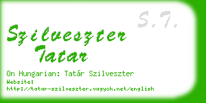 szilveszter tatar business card